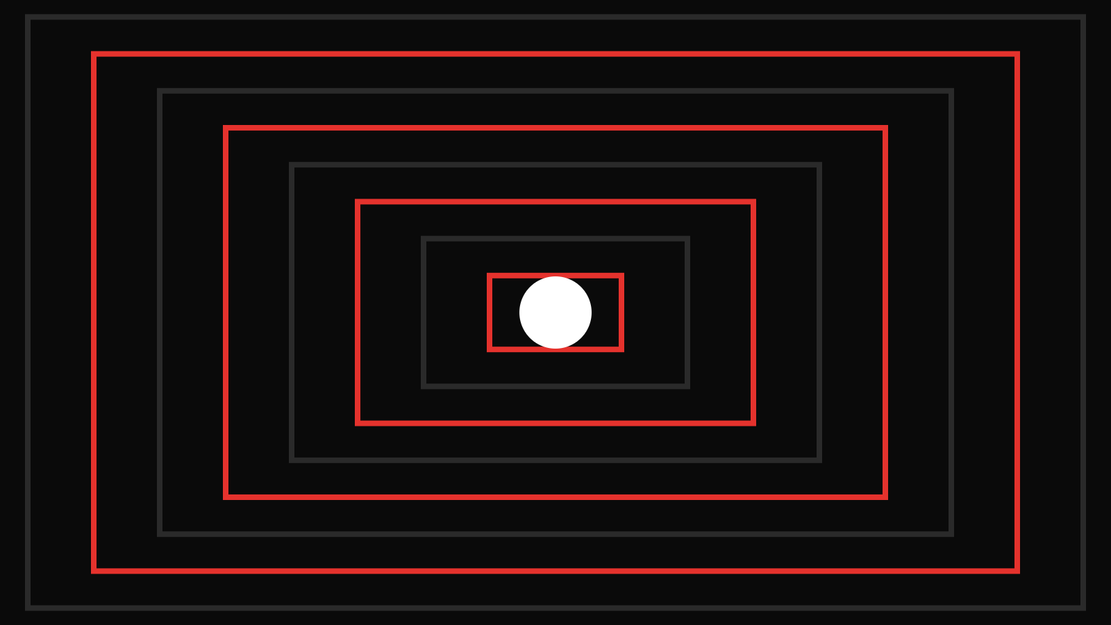 Abstract nested rectangles illustration representing a laptop neural processing unit