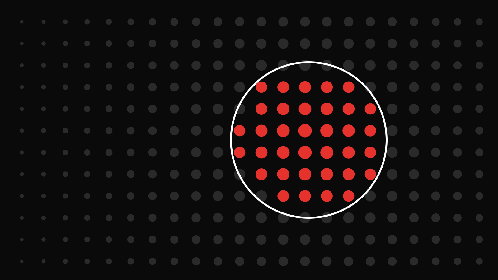 Abstract dot field illustration representing machine perception of a space